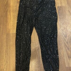 The Limited Black Sequin jogger style Pants size large